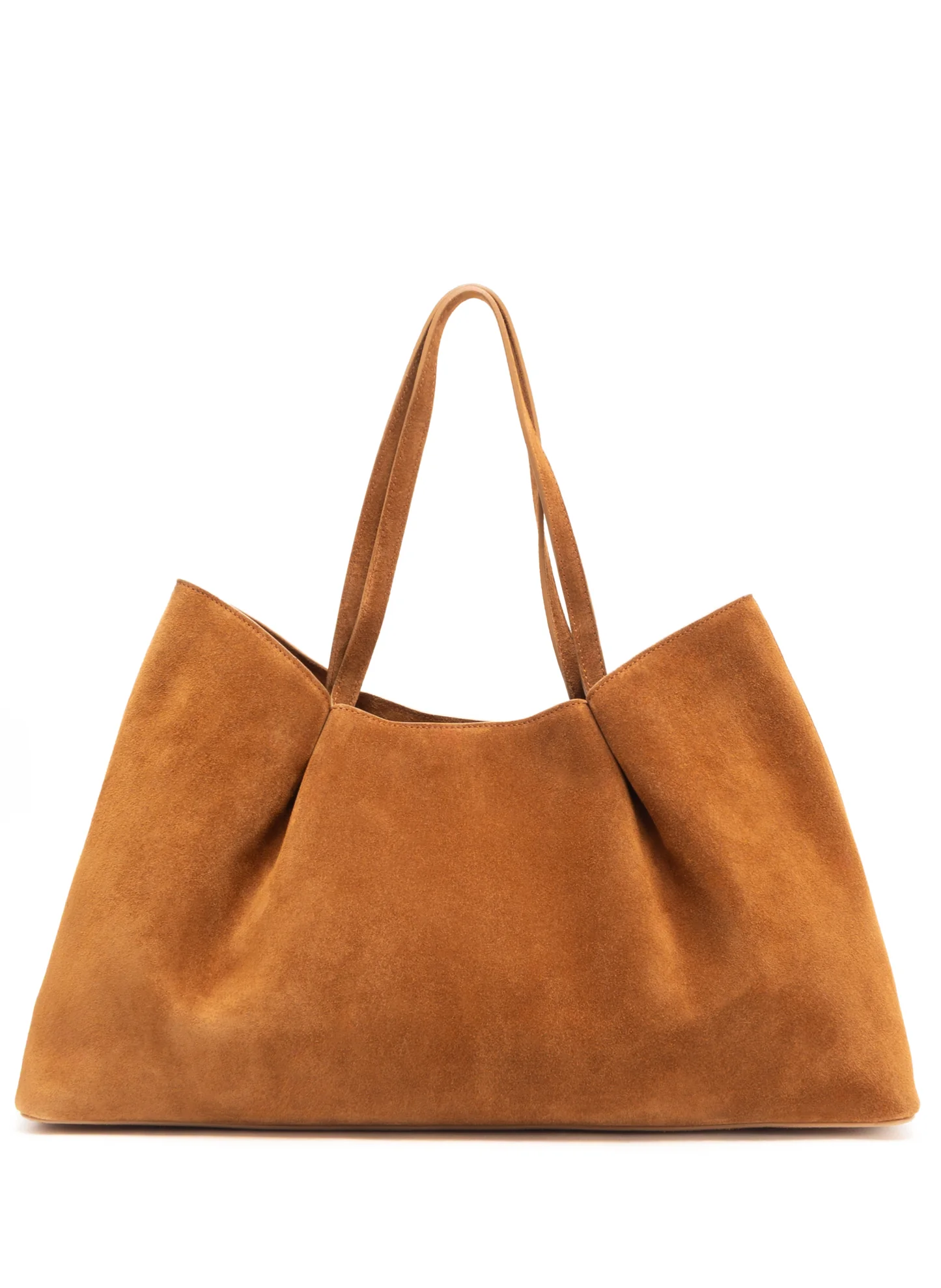 Vesker | Dimple Tote Suede Cognac